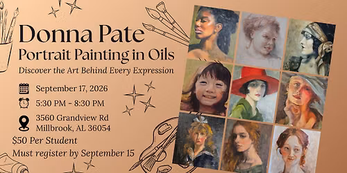 Portrait Painting in Oils w\/ Donna Pate