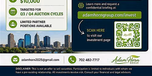 Join Adam Horn for an exclusive masterclass about property tax foreclosures