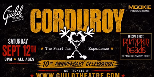 Corduroy: Pearl Jam Experience + Pumpkin Heads: Smashing Pumpkins Tribute at The Guild
