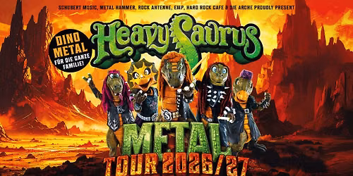 \ud83c\udfb8\ud83e\udd96HEAVYSAURUS - METAL Tour \ud83e\udd95\ud83d\udd25 Dino-Metal f\u00fcr die ganze Familie in Gersthofen!