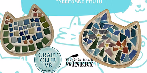 Mosaic Cat Coasters- BTKR- Virginia Beach Winery