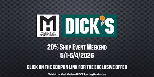 Mt. Horeb Recreation DICK\u2019S Sporting Goods Shop Event