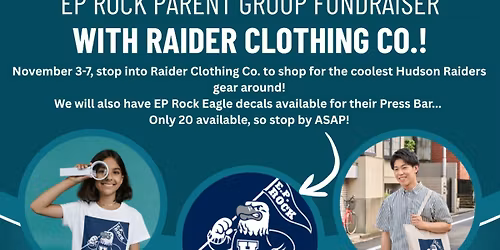 NOW EXTENDED through 11\/13!!! EP Rock Raider Clothing Fundraiser
