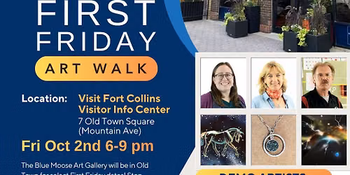 Blue Moose at Downtown Fort Collins First Friday Art Walk