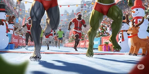 Charity santa speedo run, with the beasty boys