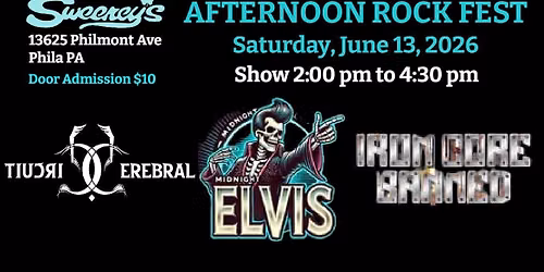 Sweeneys Philly Afternoon Rock Fest 6\/13\/26 at 2pm