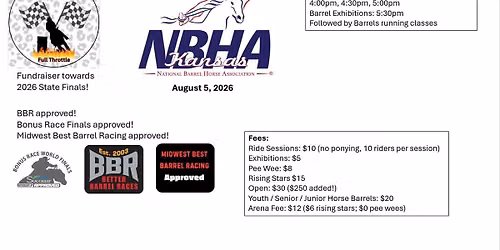 Kansas NBHA Summer Night Fundraiser #1 BRWF Approved! BBR Approved! MWB Approved!