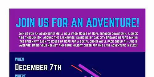 Old North Cycling Q4 2025 Adventure Ride!