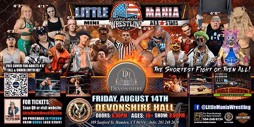 Hamden, CT - Little Mania Mini Wrestling @ Devonshire Hall