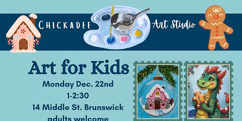 Art for Kids - Gingerbread House Ornament or Dragon with a Gingerbread Cookie