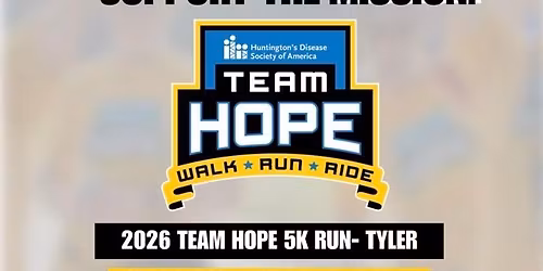 2026 Team Hope 5K Tyler, TX