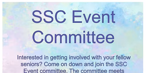 SSC Event Committee - GET INVOLVED!