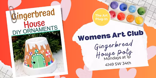 Gingerbread House Pots - Women's Art Club