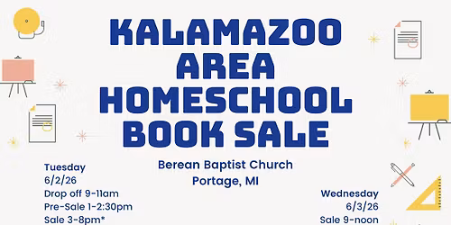 Kalamazoo Area Homeschool Book Sale 2026
