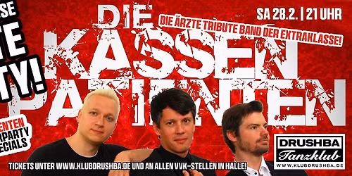 Die gro\u00dfe \u00c4RZTE-PARTY! live: Die Kassenpatienten (\u00c4rzte Tribute Band) + \u00c4rzte Aftershowparty mit DJ