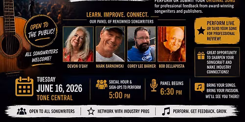Perform for a Pro- Performance spots may be limited, so arrive early to sign up! \ud83c\udfb5