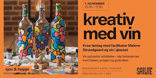 Kreativ med vin: Krea-l\u00f8rdag med facilitator Malene Strandgaard