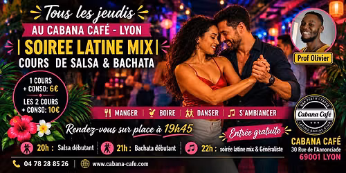 Venez apprendre la danse latine (d\u00e9butant) | Soir\u00e9e latine mix
