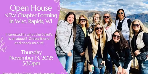 OPEN HOUSE - NEW Chapter Forming in Wisc. Rapids WI - JOIN US!