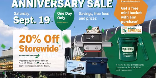 Anniversary Sale Event