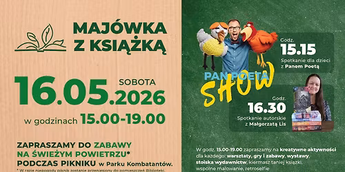 \ud83c\udf40 Maj\u00f3wka z ksi\u0105\u017ck\u0105 2026 w Parku Kombatant\u00f3w