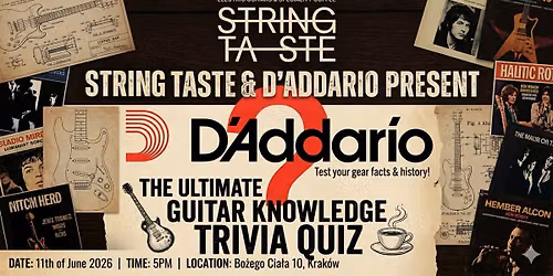 \ud83c\udfb8 GUITAR KNOWLEDGE TRIVIA QUIZ | 2000 PLN Prizes from D'Addario