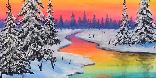 Sip & Paint 'Winter Sunset' with us!