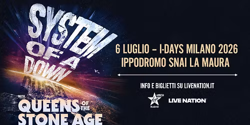 System Of A Down | I-Days Milano 2026