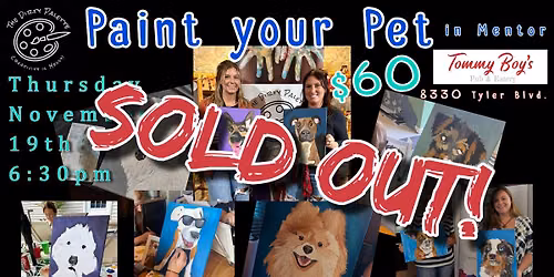 "Paint your Pet" in Mentor SOLD OUT