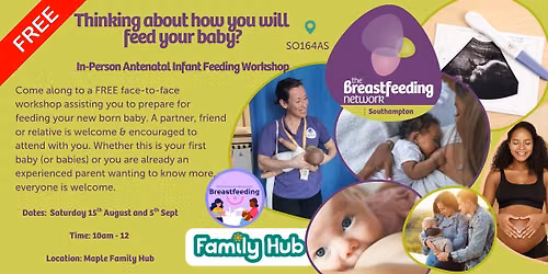 Thinking about how you will feed your baby?  FREE Antenatal Workshop