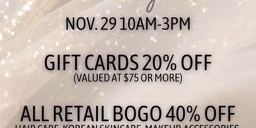 Small Business Saturday at Audra Day Spa