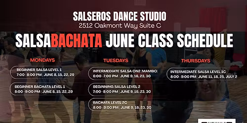Salsa & Bachata Classes - June 2026