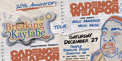 Cadence Weapon w\/ Arlo Maverick & Moto Music