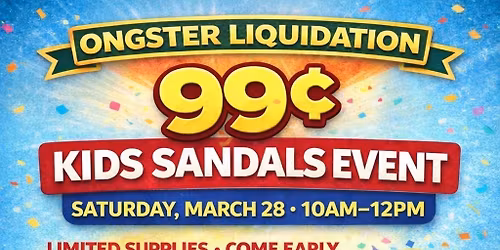 99 cents Kids Sandals & Shoes Event
