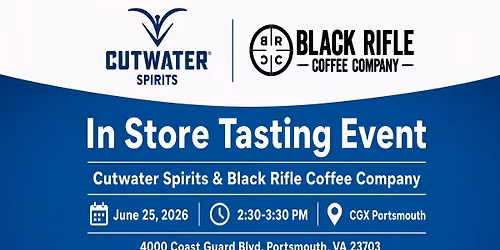 In Store Tasting Event\/ Cutwater and Black Rifle\/ June 25, 2026\/ 2:30-3:30 PM