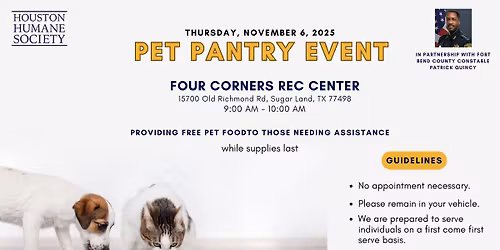 Pet Pantry Event - Four Corners Recreation Center