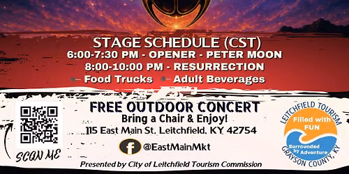 East Main Market Concert Series- Resurrection- August 22, 2026