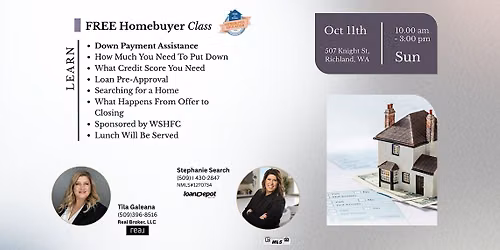 Free Homebuyer Class - WSHFC Sponsored - October 11th, 2026