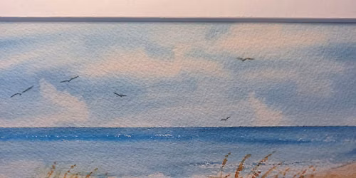Watercolor for Beginnners: BEAUTIFUL BEACH PAINTING at the Wildwood Cultural Center!