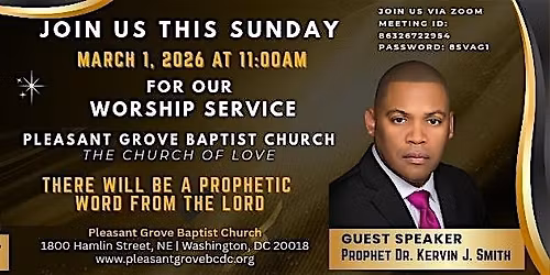 Pleasant Grove Baptist Church Sunday Service