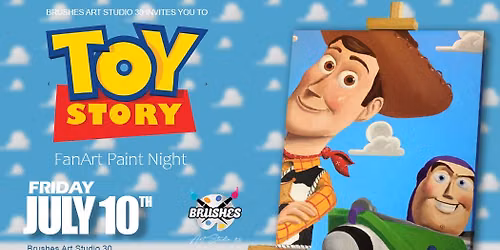 Toy Story Fanart Paint Night at Brushes Art Studio 30