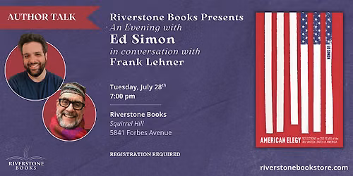 An Evening with Author Ed Simon in conversation with Frank Lehner