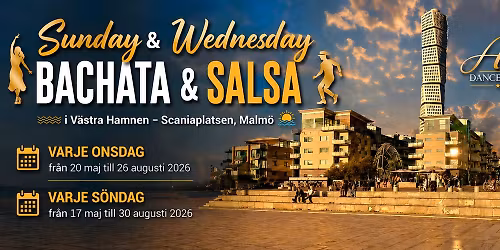 \u2605Bachata & Salsa social dans \u2022 Bachata workshops \u2022 Varje onsdag & s\u00f6ndag \u2022 Scaniaplatsen \u2022 ADA\u2605