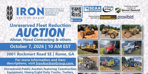 Unreserved Fleet Reduction Auction - Rome, GA