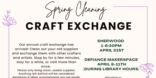 Spring Cleaning Craft Exchange 