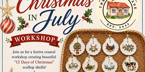 \ud83c\udf84\u2728 Christmas in July Decoupage Workshop \u2728\ud83c\udf84