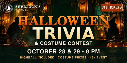 Halloween Trivia Night 2 at Sherlock Holmes
