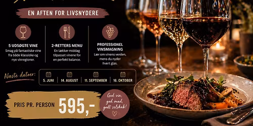 Vinsmagning med menu - D. 5\/Juni