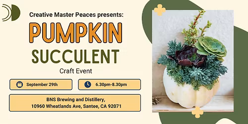 Pumpkin Succulent Workshop