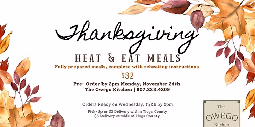 Thanksgiving Heat & Eat Meal Orders! \ud83e\udd83